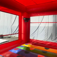 Toboggan Gonflable Thème Camion de Pompiers Populaire pour Extérieur, Combo Château Gonflable et Toboggan en PVC 0,55 mm, Installation Facile, Garantie 3 Ans