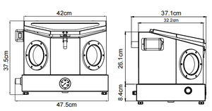 <span class=keywords><strong>Mini</strong></span> sablage <span class=keywords><strong>électrique</strong></span> avec commande au pied, utilisation de la pompe, système d'éclairage fluorescent, construction en acier lourd - Product Image 5