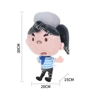 Estilo marinho criativo dos desenhos animados, vestido, chapéu, menina, figura de brinquedo, atacado, personalizado, pelúcia, brinquedo, figura de ação, boneca