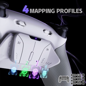 ชุดปุ่มหลังแบบยางสีขาวเทา Remap RISE4 Plus MAX พร้อมตัวหยุดคลิกสำหรับจอย PS5 - Product Image 5