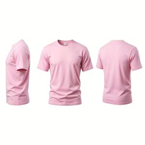 T-shirts unisexes à col rond en coton 100% 180G avec logo personnalisé, imprimé graphique audacieux, coupe ample - Product Image 3