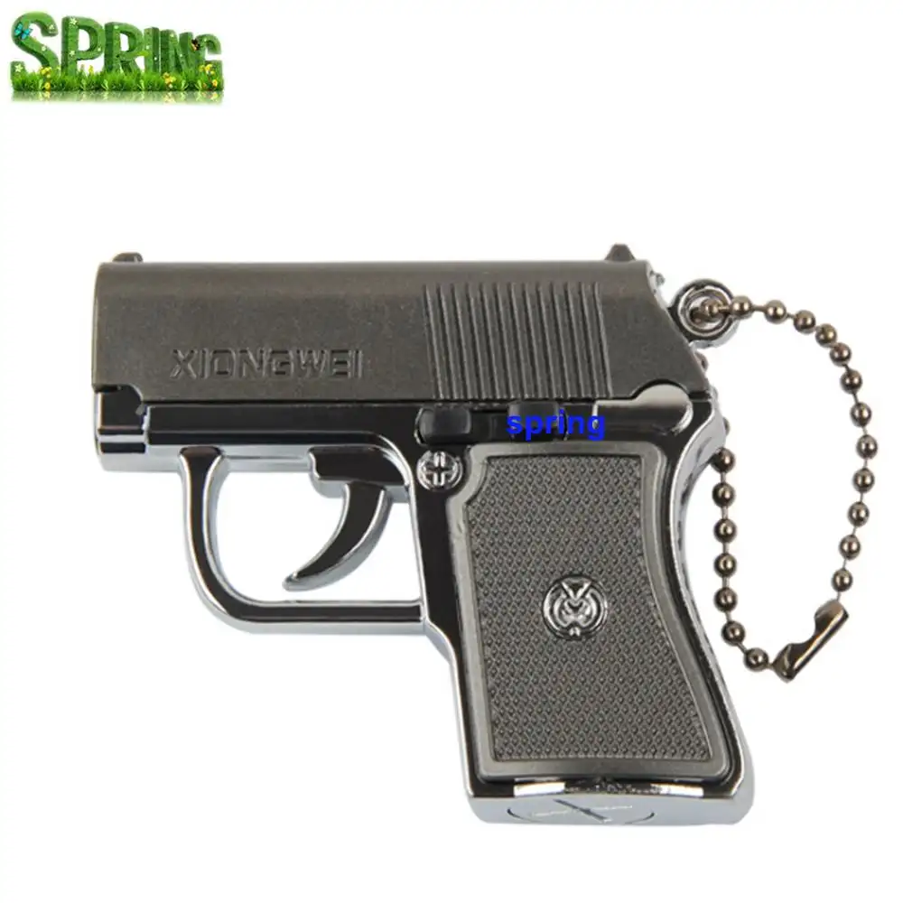 Flash Army Military Fan Mini Pistole Form Laser Schlüssel bund/LED Licht Spielzeug pistolen Schlüssel anhänger Werbeartikel