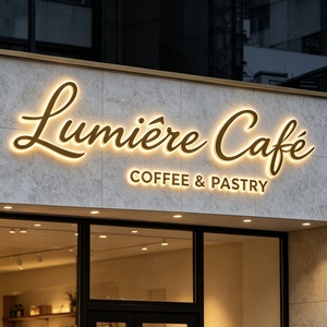 Letrero Luminoso 3D Personalizado de Bajo Consumo, Resistente a <span class=keywords><strong>la</strong></span> Corrosión, con Retroiluminación LED para Exteriores, para Edificios Comerciales - Product Image 1