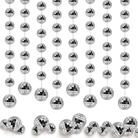 Boule miroir du Nouvel An 2025, guirlande créative réfléchissante à LED, pendentif pour Noël, bar, discothèque, accessoire de fête