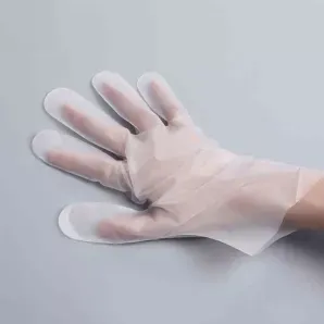 Gants jetables en HDPE dans une boîte distributrice, gants en plastique transparent de qualité alimentaire, 100 pièces/boîte, gants de protection en poly gaufré - Product Image 2