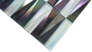 Carreaux de <span class=keywords><strong>mur</strong></span> Stratifié Cuisine Backsplash <span class=keywords><strong>Blanc</strong></span> Paillettes Carrelage Mosaïque En Verre Recyclé - Product Image 3