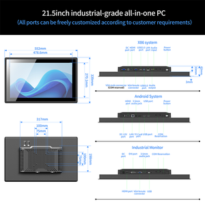 21.5 "Bảng điều khiển công nghiệp <span class=keywords><strong>PC</strong></span>, j6412/J1900 nhúng CPU Điện dung màn hình cảm ứng, RS232, <span class=keywords><strong>Android</strong></span>/Windows OS, tùy biến công nghiệp - Product Image 6