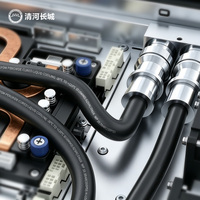 Tuyau de refroidissement liquide en EPDM vulcanisé au peroxyde, résistant aux hautes températures, tube en caoutchouc noir pour centre de données, batterie EV, stockage d'énergie, OEM