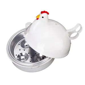 Ustensile de cuisine domestique en forme de poulet cuiseur à 4 œufs chaudière à micro-ondes cuiseur à vapeur
