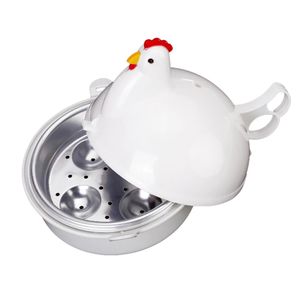 Livraison Gratuite – Cuiseur Vapeur <span class=keywords><strong>Micro</strong></span>-ondes en Plastique PP Écologique en Forme de Poulet <span class=keywords><strong>pour</strong></span> 4 Œufs, Boîte Colorée, Outil de Cuisine Domestique - Product Image 1