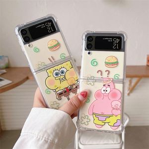 Nouvelle coque de téléphone transparente et claire pour Z-Flip4 Z-Flip3 <span class=keywords><strong>Bob</strong></span> l'éponge pour pantalon Antichoc Imperméable TPU Sans fil - Product Image 3