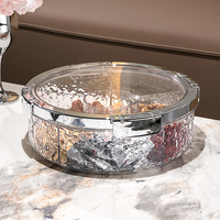 Pot de rangement pour cuisine à texture glacée. Conteneur de stockage alimentaire empilable hermétique en plastique PET sans BPA avec couvercle pour fête de luxe moderne
