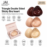 Coussinets de soutien-gorge adhésifs double face triangulaires, confortables, invisibles, push-up, imperméables pour maillot de bain