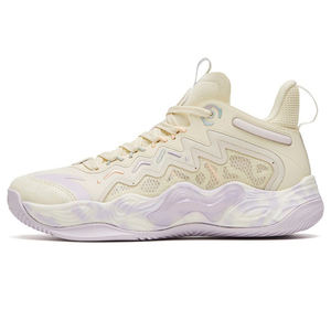أحذية كرة سلة رجالية بألوان فاتحة من الأصفر والوردي، تصميم شبابي، أحذية رياضية لكرة السلة، زاباتوس دي بالونسيستو بارا هومبري - Product Image 1
