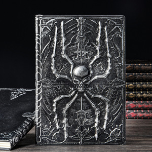 Quaderno Gotico con Rilievo Teschio e Ragno, Diario in Pelle PU Retrò con Copertina Rigida, Libro <span class=keywords><strong>di</strong></span> Scrittura Fantasy Oscura Cthulhu - Product Image 6