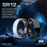 Bague connectée NFC en céramique avec écran tactile, suivi de la fréquence cardiaque et GPS, étanche IP68, jusqu'à 4 jours d'autonomie pour homme