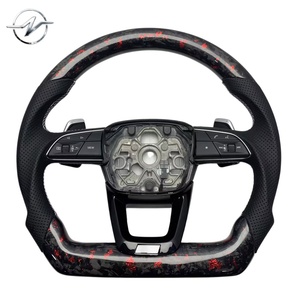 Volante Deportivo Personalizado de Cuero Perforado y Fibra de Carbono para <span class=keywords><strong>Audi</strong></span> A3/A4/A5/A6/Q5/Q7/S3/RS3/RS7/R8/TT - Ajuste Universal - Product Image 1