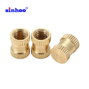 เม็ดมีดเกลียวทองเหลืองแบบมีลายกันลื่น ขนาด M2 M2.5 M3 M4 M5 M6 M8 สำหรับงานฉีดขึ้นรูป - Product Image 5