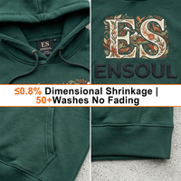 Sweat-shirt surdimensionné personnalisé pour homme, streetwear, molleton de coton épais 320g, broderie et impression en relief, pull à épaules tombantes
