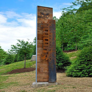 Haute vente publicité extérieure LED signe en acier inoxydable pylône signe pour le <span class=keywords><strong>trafic</strong></span> et les caissons lumineux de porte d'hôtel - Product Image 1