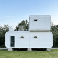 Maison modulaire d'extérieur, imperméable, résistante au vent, maisonnette préfabriquée écologique, cabane modulaire préfabriquée pour complexe hôtelier