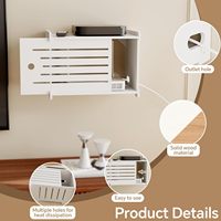 Caja de Almacenamiento de Madera para Router WiFi, Estante Ocultador Decorativo para Proyector, Soporte para Cable de Encimera