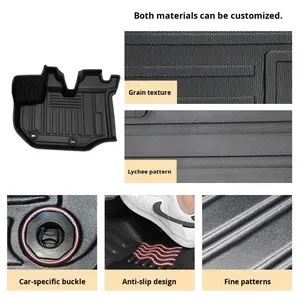 <span class=keywords><strong>TPE</strong></span> בעובי 3mm, סט מלא של 2 חלקים, דגם עסקי סִגְנוֹן חלקים, שטיחי רצפה בדוגמה חלקה עבור הייאס 200 רחב גוף, הגה ימני, רכב חוצה גבולות - Product Image 3