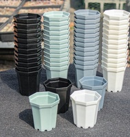 Pots à fleurs octogonaux en plastique pour plantes succulentes, décoration de jardin, pépinière, maison, bureau, extérieur – Vente en gros, pas cher et durable