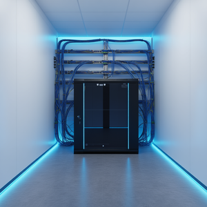 Armoire serveur réseau murale Vevor 12U, profondeur 15,5 pouces, porte en verre verrouillable pour usage informatique - Product Image 2