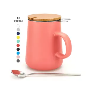 कम MOQ कस्टम लोगो रंग व्यावसायिक निर्माण कॉफी चाय Infuser स्टेनलेस स्टील संभाल के साथ मग