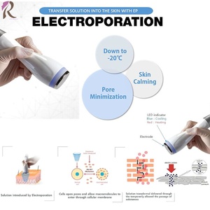 Appareil de mésothérapie par électroporation sans aiguille avec <span class=keywords><strong>EMS</strong></span>, refroidissement, chauffage, texture de peau brillante, minimisation des pores - Product Image 4