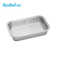 Conteneurs en aluminium jetables et recyclables pour l'emballage d'aliments, à parois lisses et colorées, prix d'usine, vente en gros