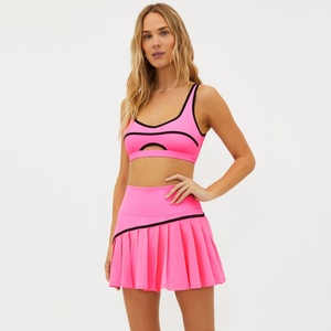 2pcs Women's Gym Fitness Tennis Skirts <b>Sets</b> Custom Team Name Pickleball Dress with Top Shorts Yoga Wear for Adults - Product Image 6