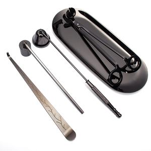 شمعة من خمس قطع في بندقية إكسسوارات سوداء من الفولاذ المقاوم للصدأ خطاف قاطع فتيل طفاية طفاية بالجملة - Product Image 4