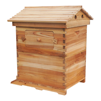Neues Witbee Waxed Flows Bienenstock-Set, 7 Rahmen, 10 Langstroth, aus chinesischer Tanne, automatisch selbstfließend, mit Bambus-Königinnenabsperrgitter, für die Bienenzucht