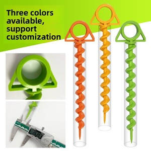 Anclajes de tierra naranjas de máxima resistencia, estacas para tiendas de campaña, resistentes al viento fuerte y al arena, para carpas de camping, hechos en China, 100% policarbonato reciclado - Product Image 3