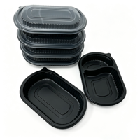 Échantillon Gratuit - Vente en Gros Fabricant - Contenant Alimentaire Jetable Divisé Micro-ondable pour Restaurant - Boîte à Bento en Plastique PP pour Plats à Emporter