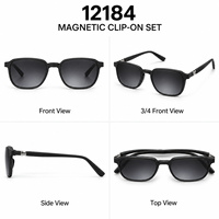 Lunettes de soleil magnétiques 5 en 1 à clipser, verres polarisés TAC, monture intégrale, légères, anti-radiation UV400, unisexes