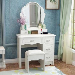 Muebles de vestidor <span class=keywords><strong>Tocador</strong></span> de maquillaje <span class=keywords><strong>blanco</strong></span> para mujer Cajón <span class=keywords><strong>Tocador</strong></span> con <span class=keywords><strong>espejo</strong></span> <span class=keywords><strong>Tocador</strong></span> de madera de lujo con luz Led - Product Image 4