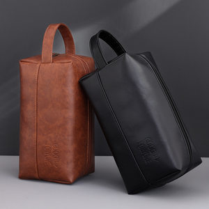 トラベルコスメバッグ トイレタリーポーチ メイクポーチ 防水PUレザー メンズ用トラベルポーチ - Product Image 3