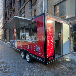 OEM Mobile Business Small Fast Food Cart Towable Food Trailer with Full Kitchen Aluminum Fiberglass Chips for Usa - Product Image 4
