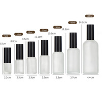 Flacons vaporisateurs en verre de luxe noirs de 30 ml (1 oz) vides avec capuchon métallique pour huiles essentielles, parfums, nettoyants et maquillage – Idéaux pour les voyages et l'aromathérapie