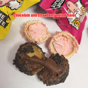 Vente chaude Snacks Cookie Boulettes De Viande Bobo Explosion Cacao Éclatement Sandwich Biscuit Boules De Chocolat Explosives - Product Image 3