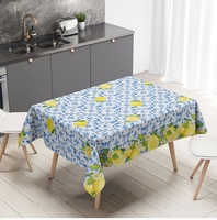 Nappe en tissu citron lavable imperméable à l'eau Rectangle couverture de table pour printemps été pour pique-nique dîner maison fête cuisine décor