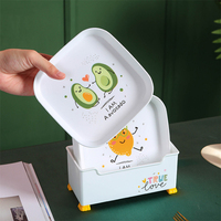 Assiettes en plastique PP pour enfants, ensemble d'assiettes rondes de 6 pouces pour enfants, pour usage intérieur et extérieur, Logo personnalisable, 20 pièces