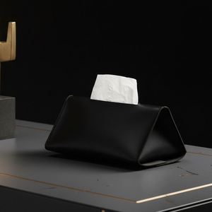 PU Leather Rectangle Tissue Box Holder Elegant Leather Facial Tissue Paper Dispenser Tissue Box Cover for <b>Car</b> <b>Table</b> - Product Image 4