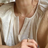 INS Offre Spéciale doux bijoux fins chaîne empilée plaqué or 925 en argent Sterling coeur collier à breloques bijoux femmes