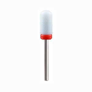Foret à ongles en céramique blanche de 6,6 mm à grande tige, grains C M F, accessoires de manucure pour salon de beauté, forets à ongles en céramique - Product Image 4