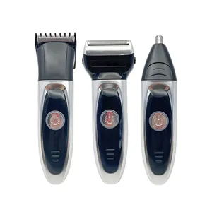 3 In 1 Hot Selling Face Hair Remover USB Groomer Waterproof Rotary Razor Beard Nose Hair Trimmer Electric Shaver For Men