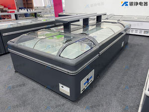 Коммерческая однотемпературная горизонтальная морозильная стойка для хранения, большая емкость, островной шкаф, холодильник для супермаркетов - Product Image 2